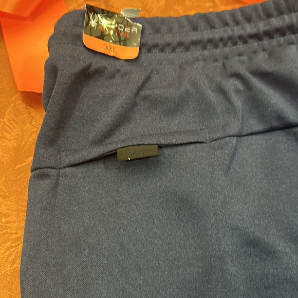 Men’s spyder active jogger, three pockets drawstring size XXL navy blue NWT - Picture 6 of 7